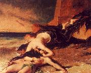 William Etty Hero and Leander 1 oil on canvas